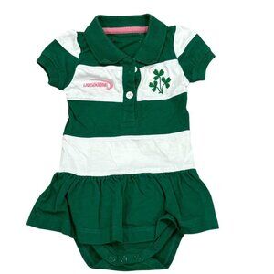 Lansdowne Baby Girl Polo Bodysuit 3-6 Months Green & White